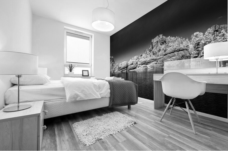 Mystical Moments: Sylvan Lake Infrared Rocks Mural print