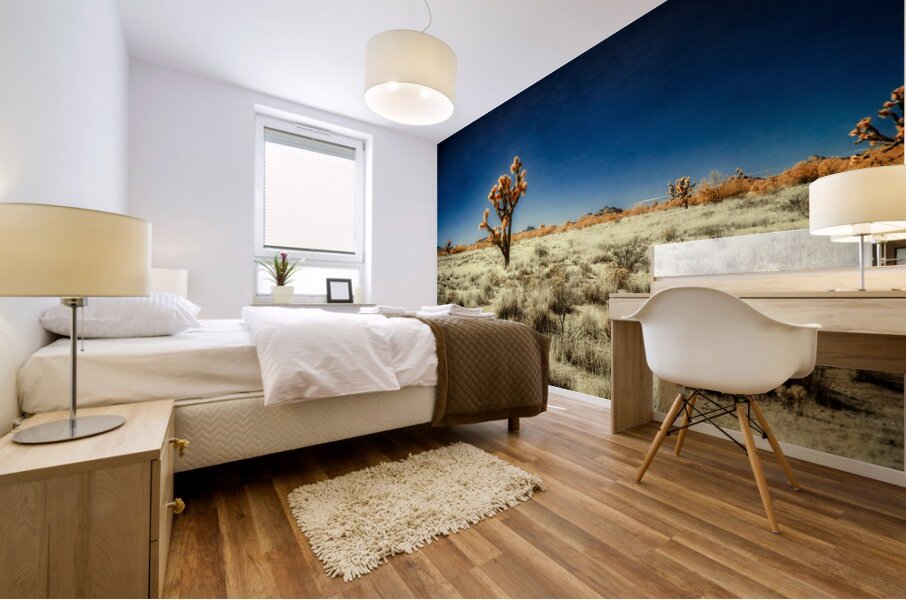 Lone Arboreal Ode in Desert Hues Mural print