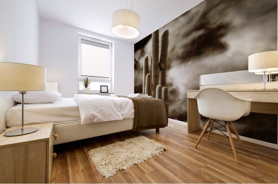 Majesty in Sepia Skies Mural print