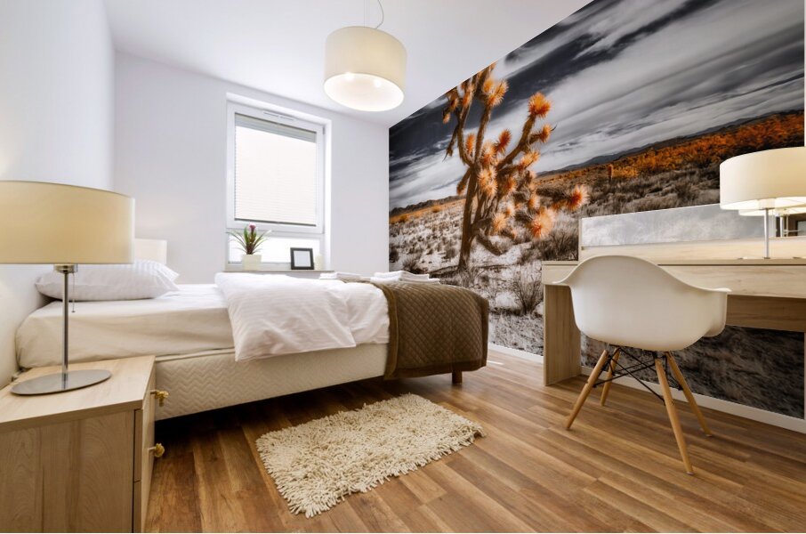 Arboreal Blaze in Barren Harmony Mural print