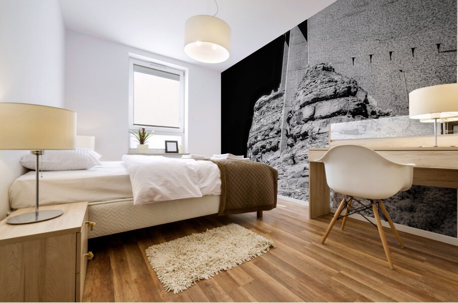 Sacred Lines in Rocky Silence Mural print