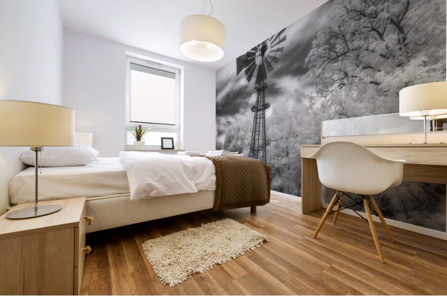 Silhouette of Whirling Whispers Mural print