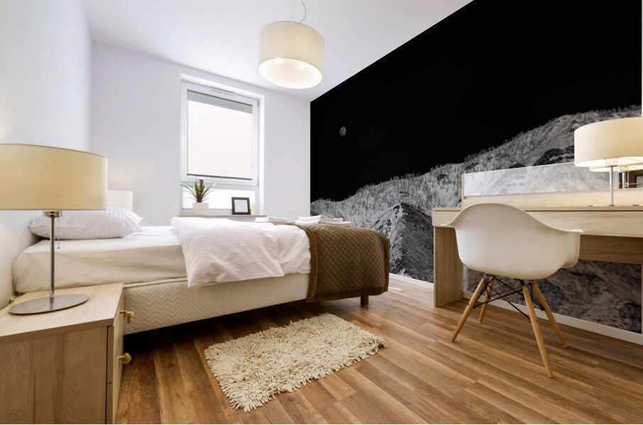 Mountains Ancient Face Mural print