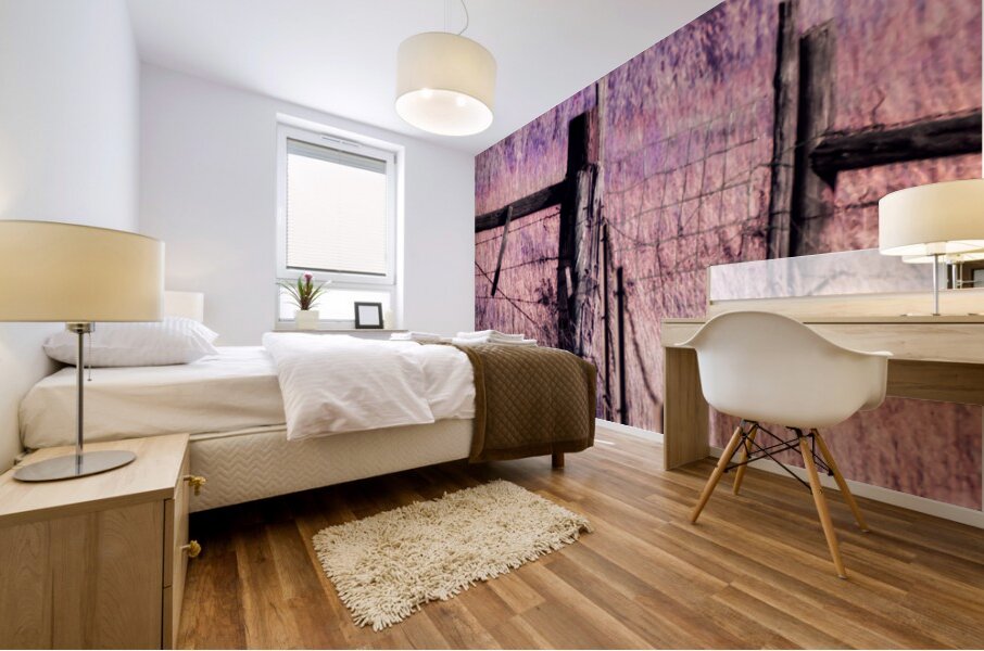 Purple Prairie Dreams   Wyoming Boundaries Mural print