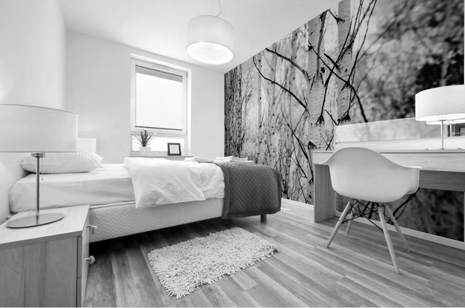 Contrasts in Woodland Quiet Mural print