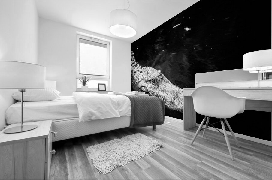 Old Eyes Dark Water Mural print