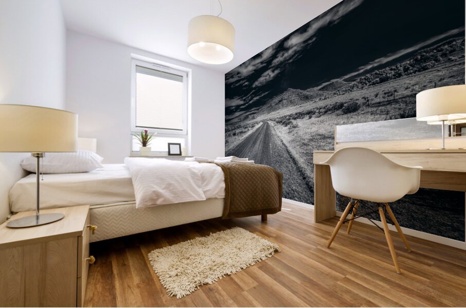 Journey Through Time: Capturing the Stark Beauty of Dawson New Mexicos Rural Landscape Mural print