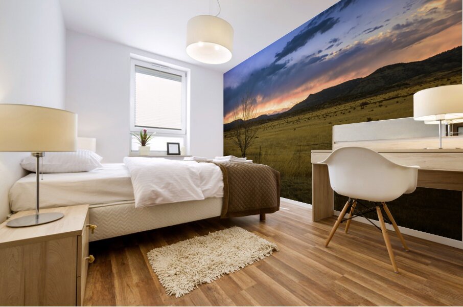 Prairie Radiance: Sunset Symphony near Cold Beer New Mexico Mural print