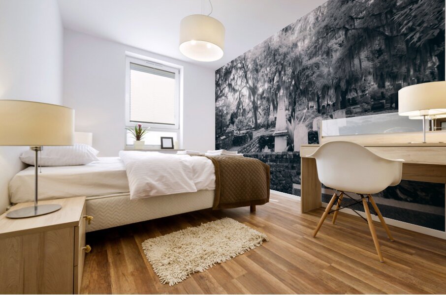 Sacred Silence: Oak Grove Cemetery Mural print