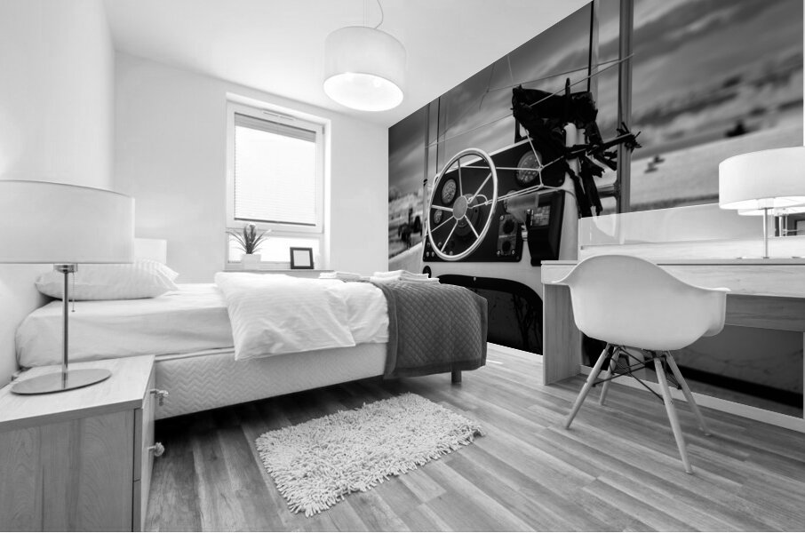 Detailing the Deck: Black & White Boat Beauty Mural print