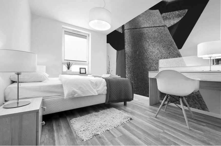 Monumental Majesty: Exploring the Modern Stone Cross Sculpture Mural print