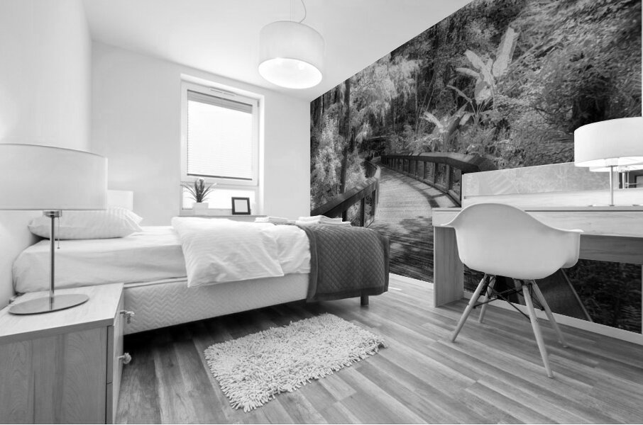 Infrared Boardwalk Bend Mural print