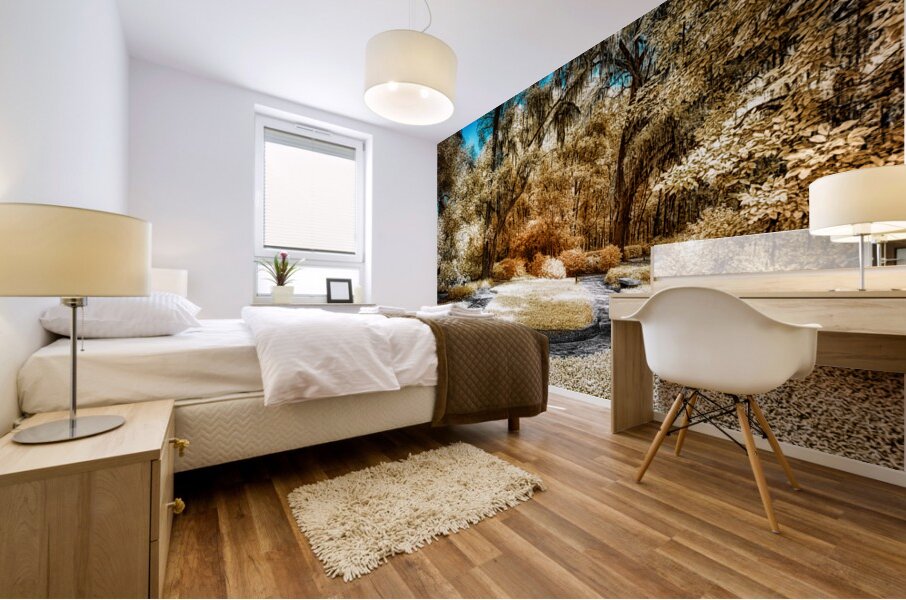 Golden Labyrinth  Mural print