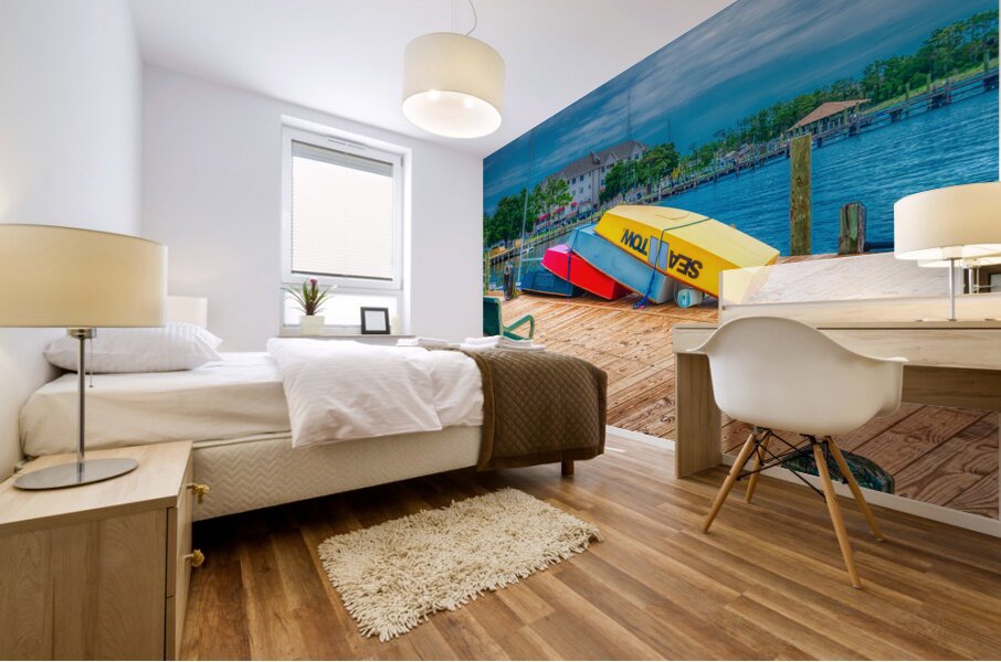 Dockside Dreams in Manteo North Carolina Mural print