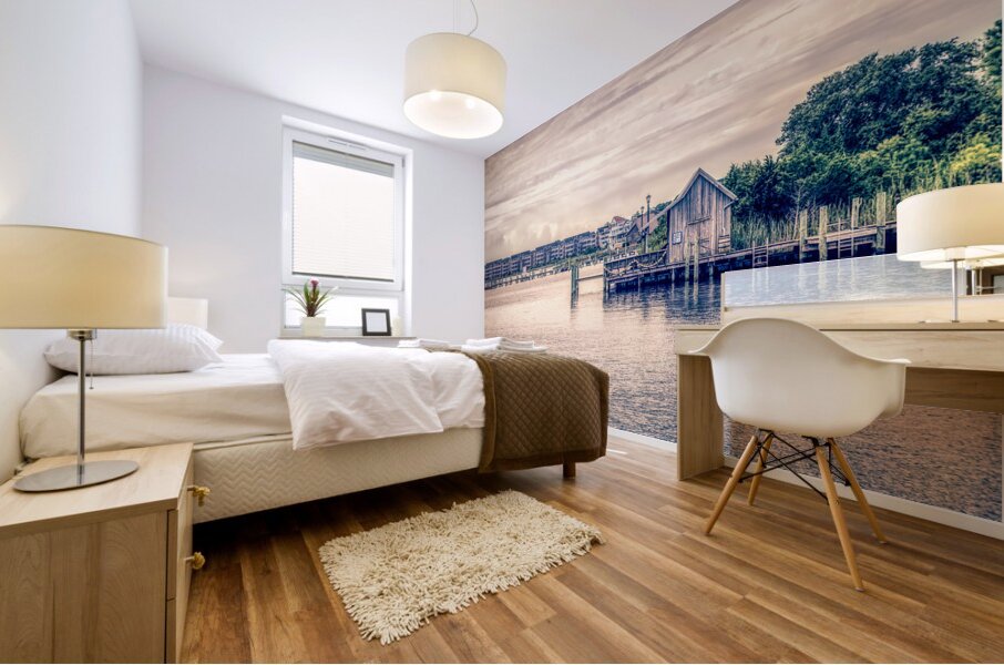 Whispers in Time: A Manteo Fishing House Mural print