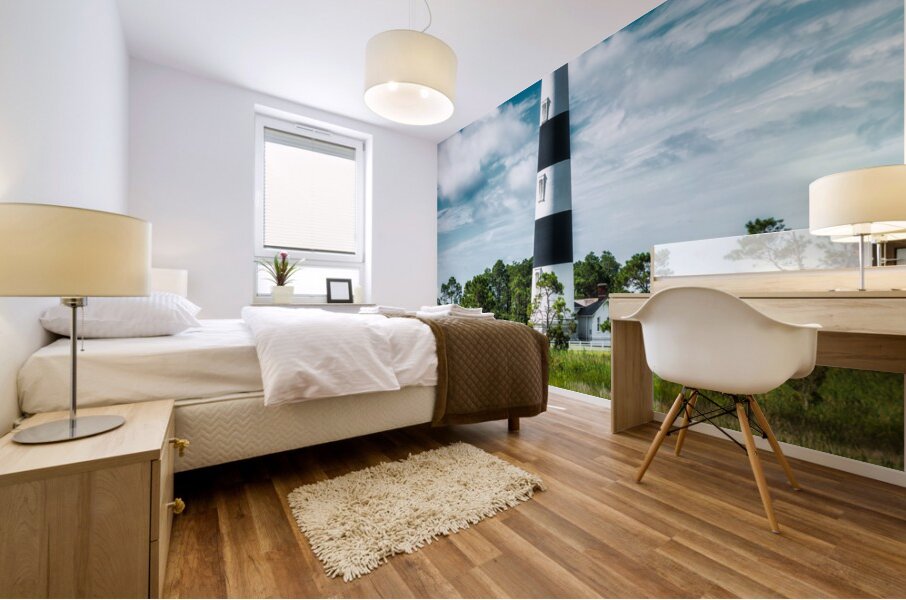 Whispers of Light: Lighthouse Whispers While Exploring Bodie Mural print