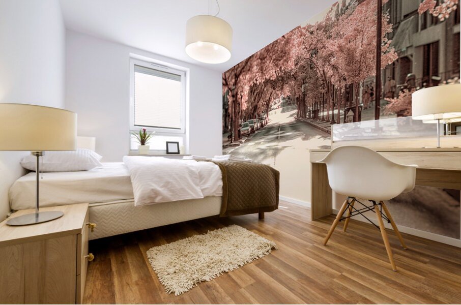 City in Bloom: Yorks Stroll Through Infrared Hues Mural print