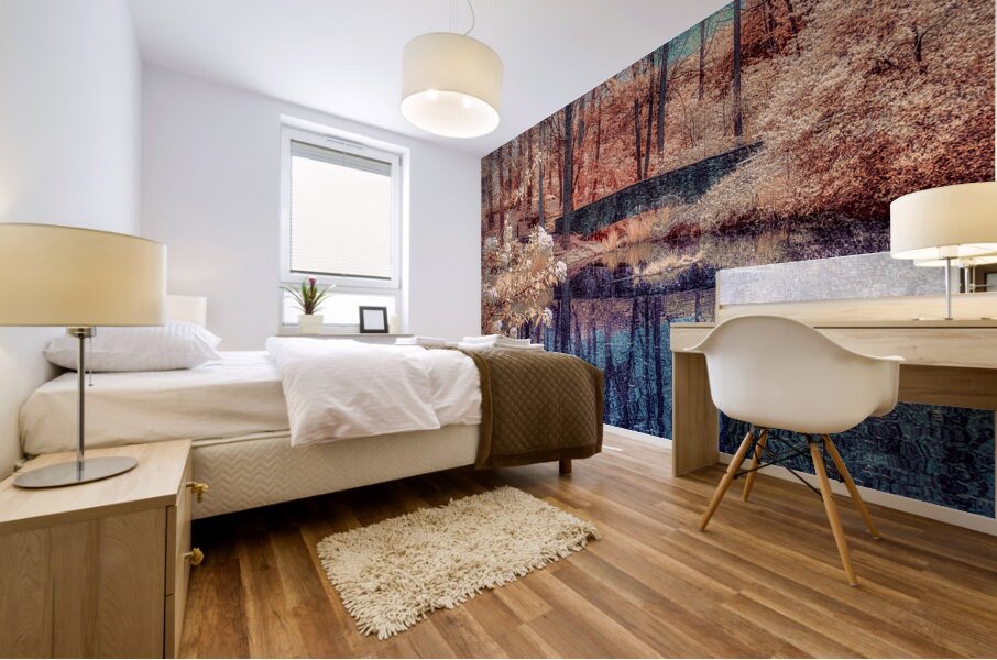 Colorful Reflecting Pond Mural print