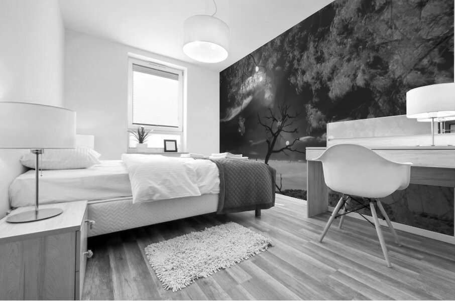 Dance of Light: Lone Sentinel at Dawn Mural print