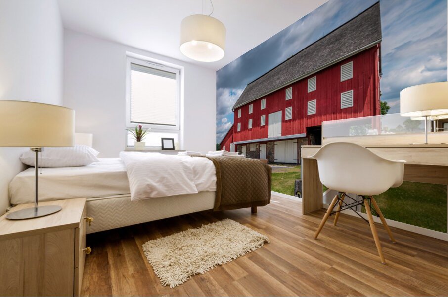 The Sherfy Barn: Rustic Red Retreat Mural print