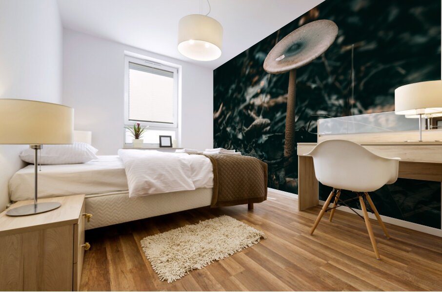 Mystical Fungi: Standing Tall The Majestic Tallish Mushroom Mural print