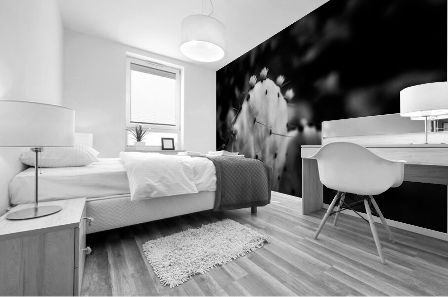 Ink and Thorn: Capturing the Essence of Texas Cacti Mural print