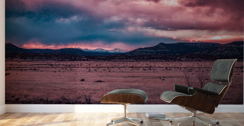 Solitary Harmony Under a Painted Sky Wall Murals