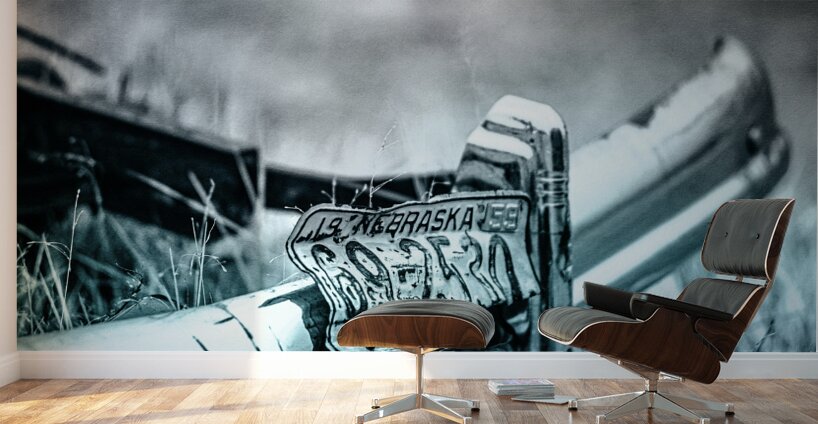 Rustic Relic   Blue Plate Wall Murals