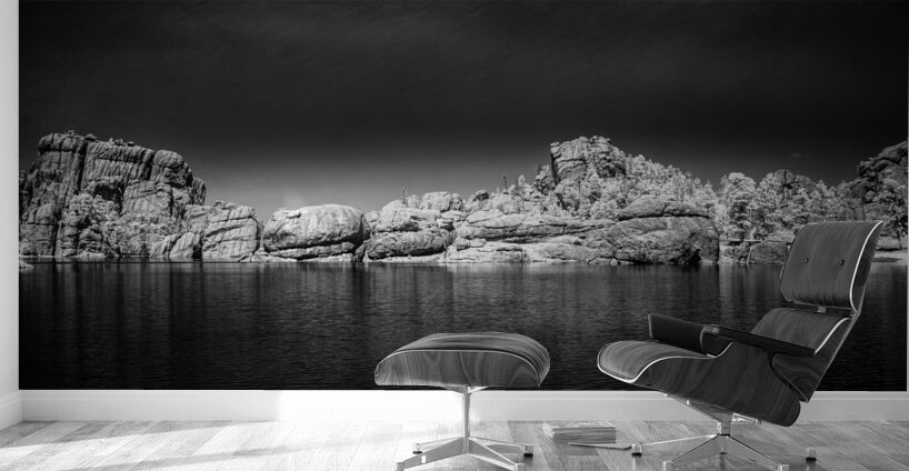 Mystical Moments: Sylvan Lake Infrared Rocks Wall Murals