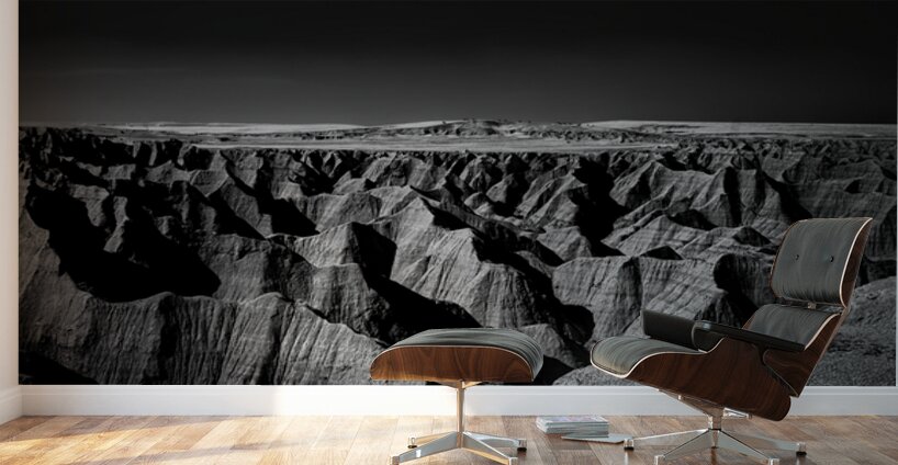 Shadows of the Earth:  A Badlands Vista Wall Murals