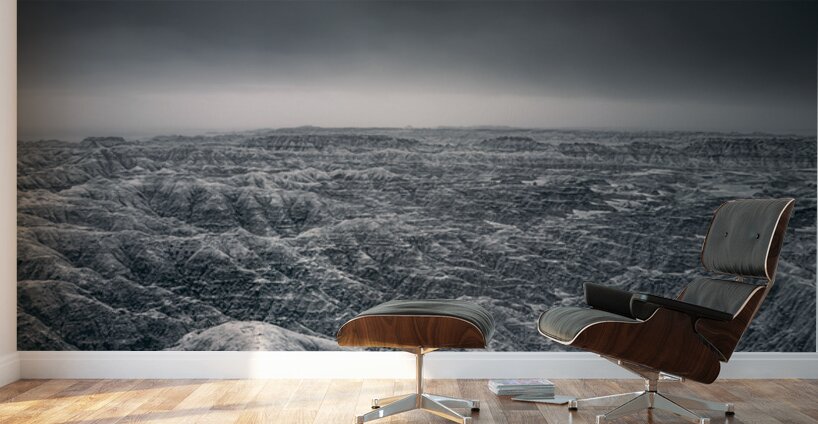 Shadows of the Earth: Ghostly Vista of the Badlands Wall Murals