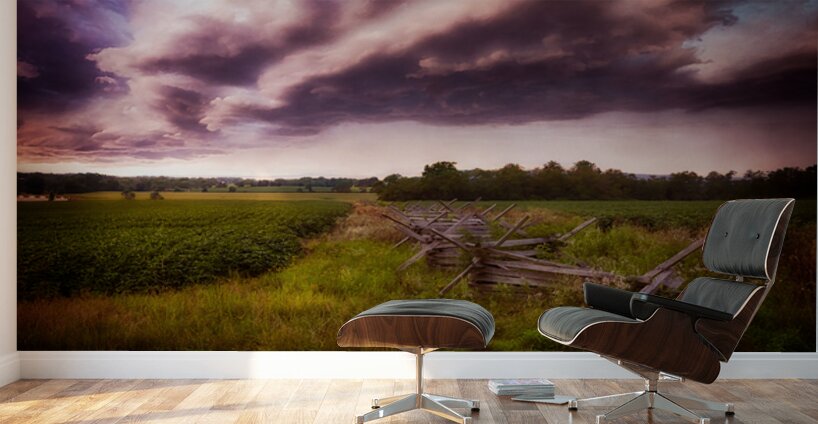 Clouds on the field Wall Murals