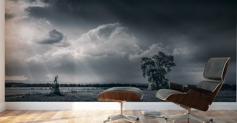 Majestic Tranquility: A Storm at the Angle in Gettysburg Wall Murals