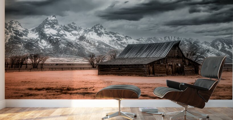 The Tetons in a Different Light Wall Murals