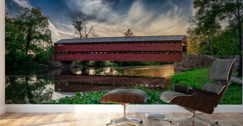 Sachs Bridge at Day’s Last Light Wall Murals