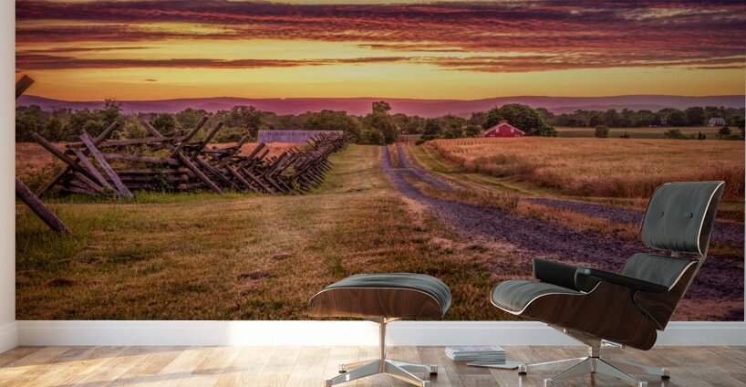 Sunset on the Farm Wall Murals
