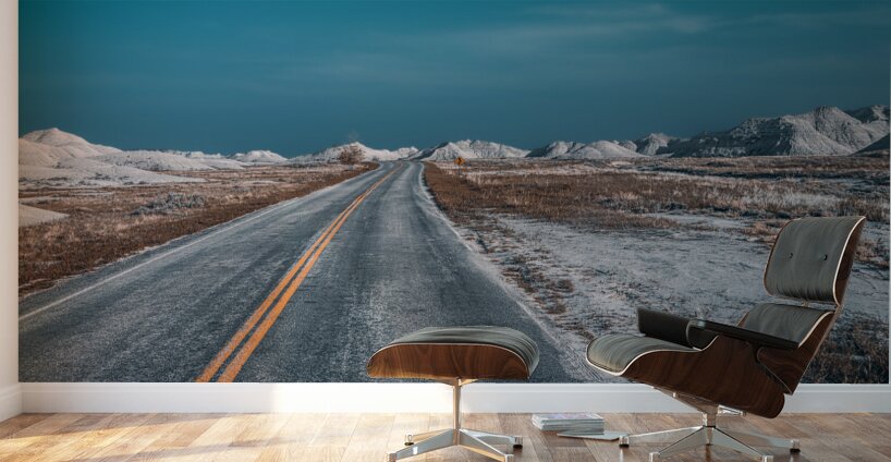 Exploring the Badlands: An Full Spectrum Windy Road Ahead Wall Murals