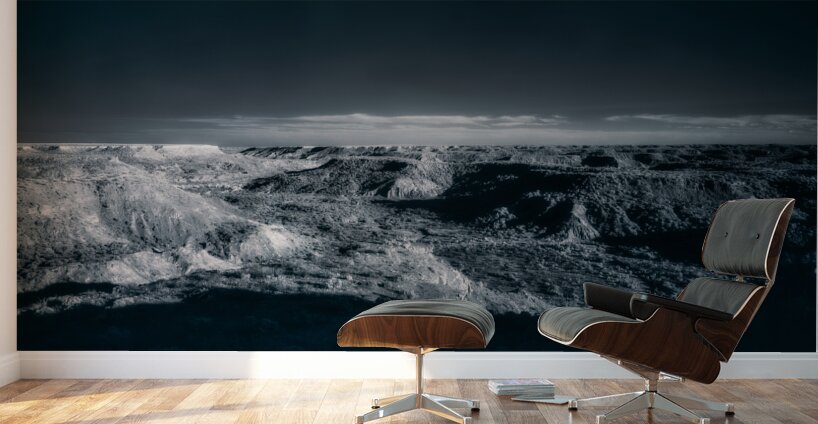 Shadows of Time: Exploring Palo Duro Canyons Monochrome Majesty Wall Murals