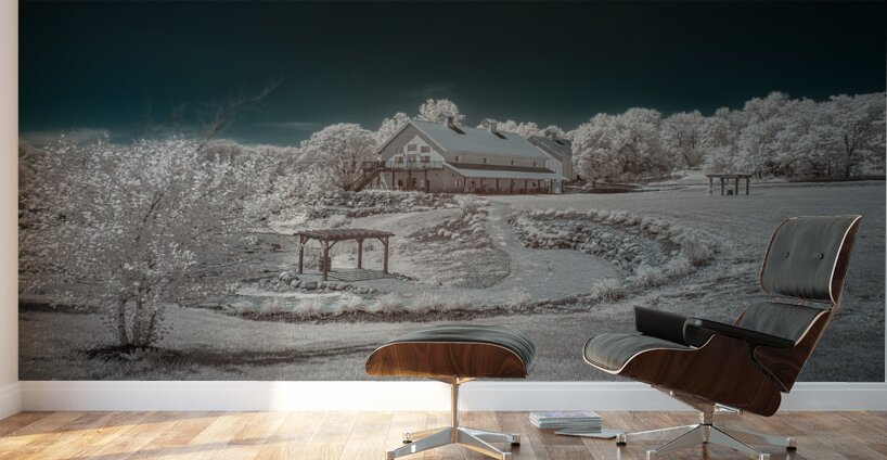 Iowa Winery Bodega: Enchanting Infrared Landscape Unveiled in Vibrant Colors Wall Murals