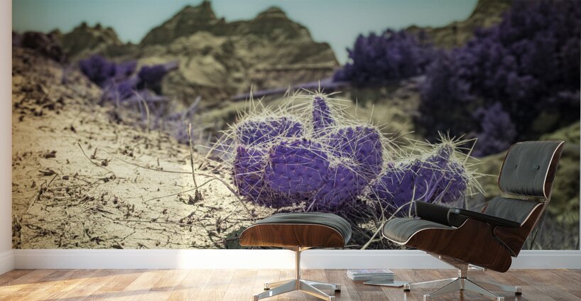 SD Purple Cactus Wall Murals