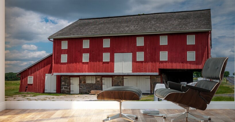 The Sherfy Barn: Rustic Red Retreat Wall Murals