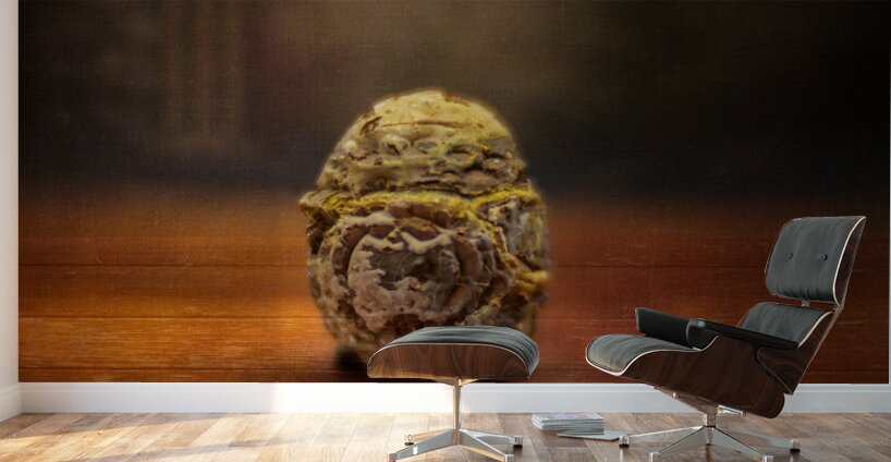 Natures Imprint: Egg-shaped Rock with Weathered Elegance Wall Murals