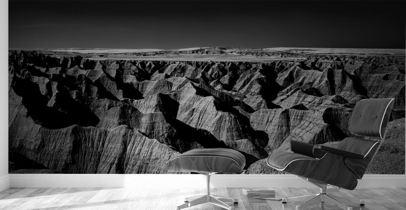 Shadows of the Earth:  A Badlands Vista Wall Murals