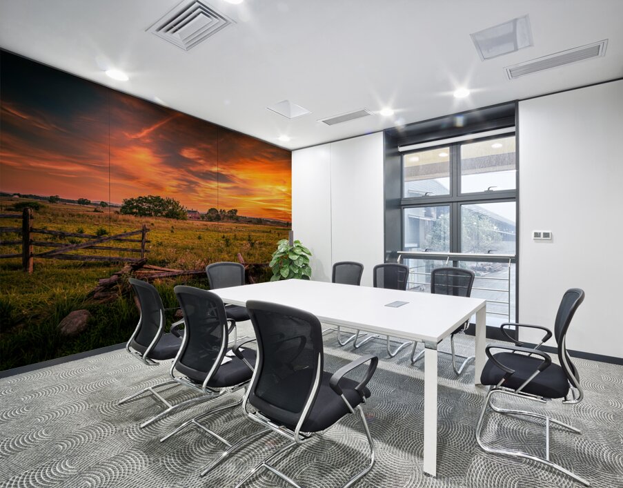 Fields of Fire: Sunset on the Codori Barn in Gettysburg Wall Printing