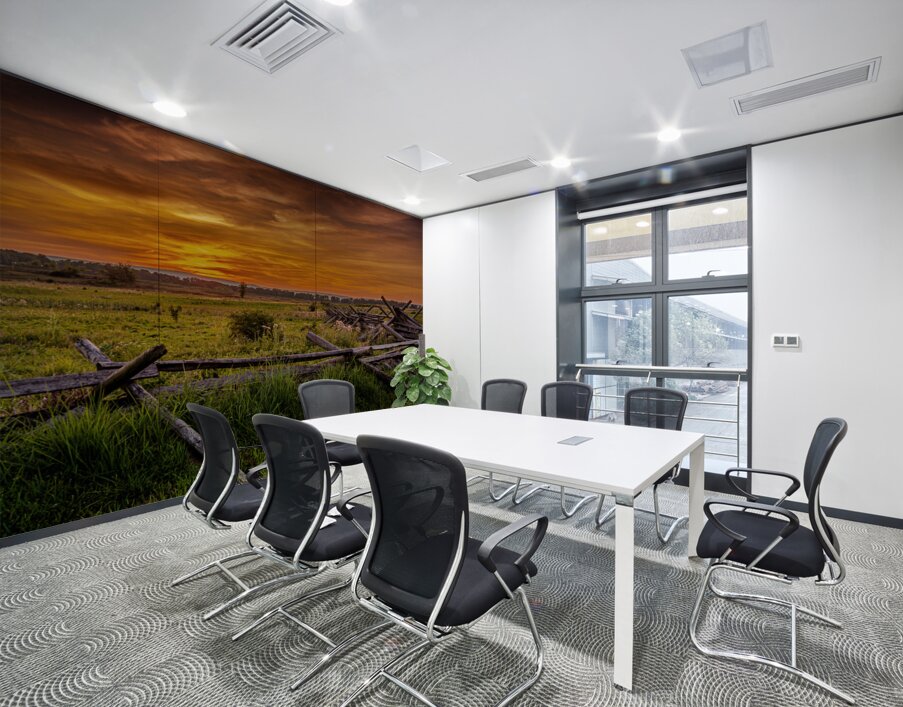 Fenceline Sunset Wall Printing