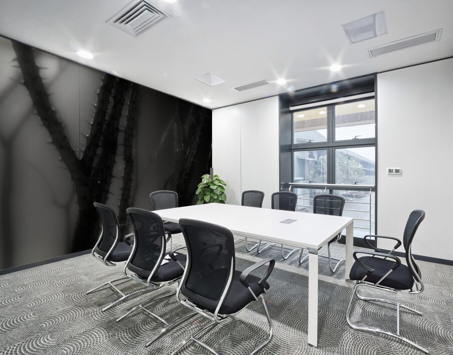 Shadows Weave Through Thorned Spire Wall Printing