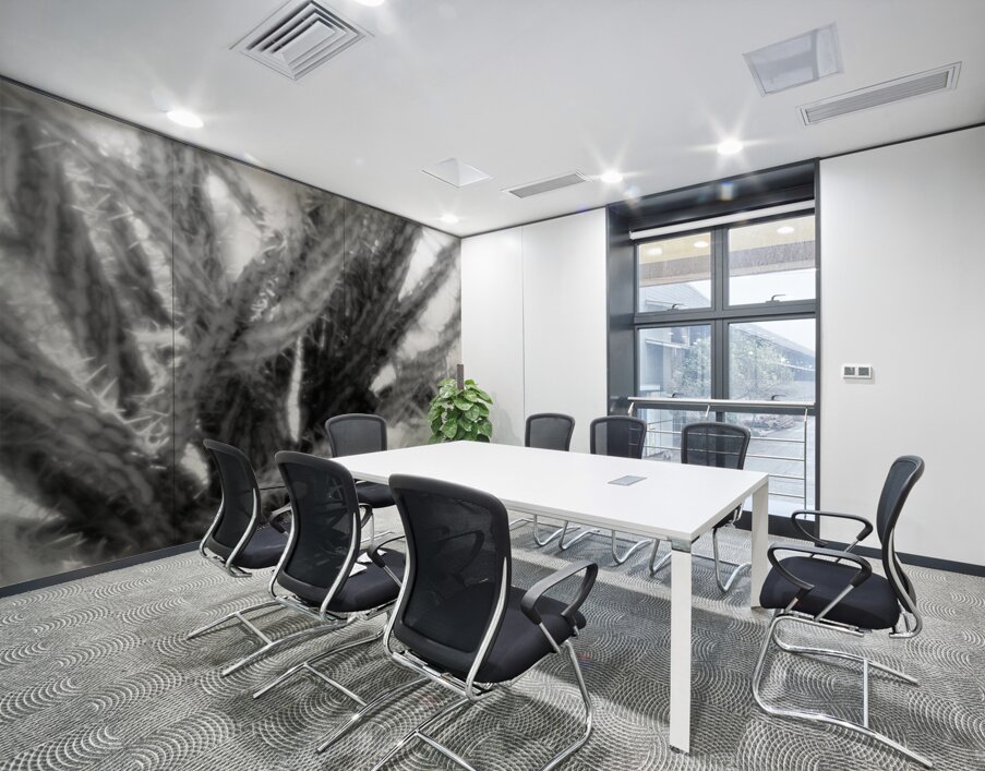 Prickly Dance on a Blurred Canvas Wall Printing