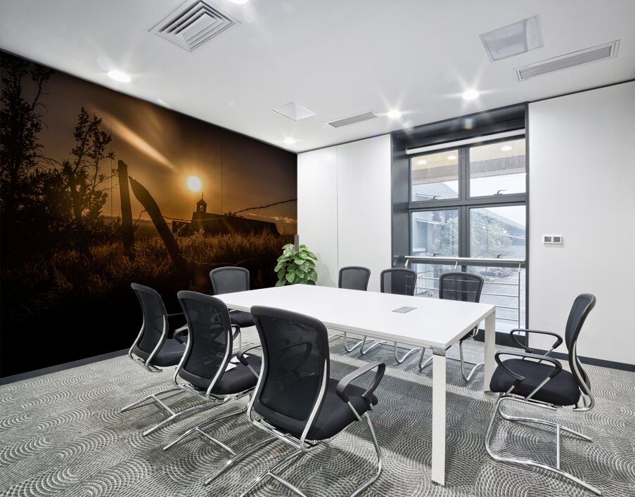 Sun Kissed Harmony Along Rustic Lines Wall Printing