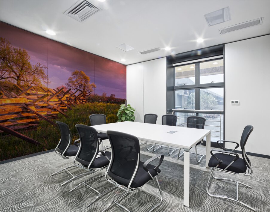 Sunset Fence Wall Printing