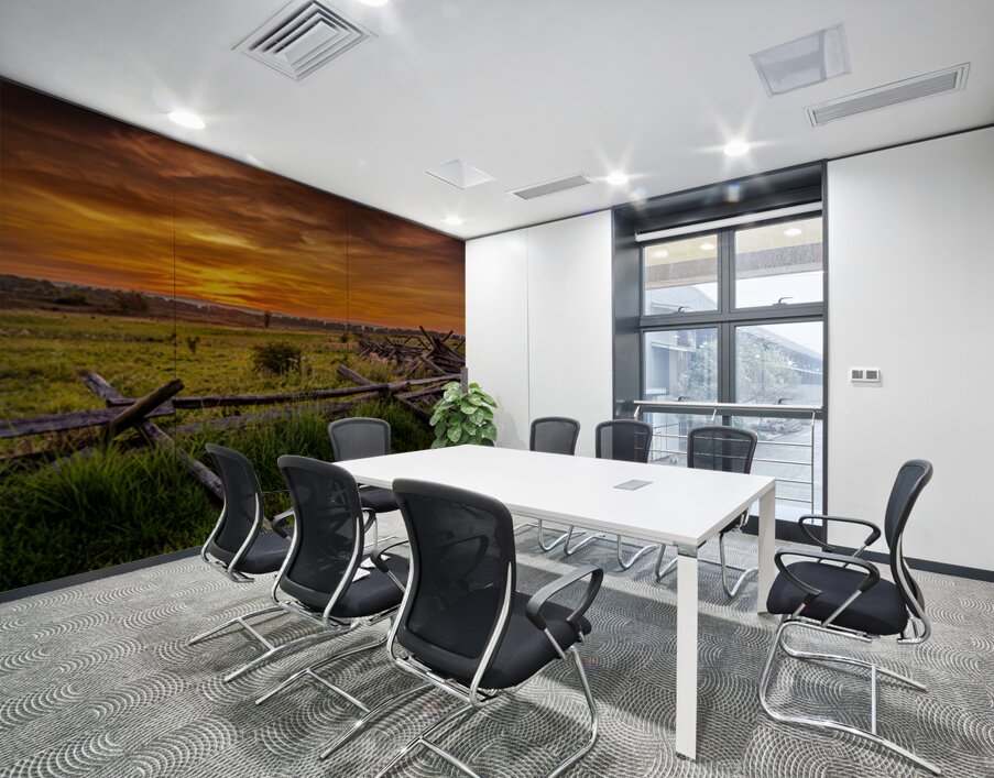 Fenceline Sunset Wall Printing